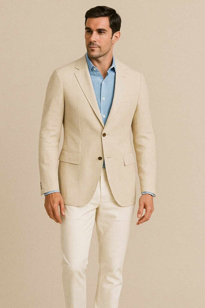 12 مورد از انواع کت تک مردانه که باید داشته باشید 11 کت تابستانی کتان / لینن