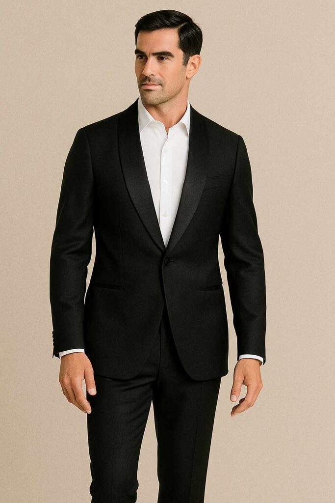 12 مورد از انواع کت تک مردانه که باید داشته باشید 12 کت یقه شال / آرشال