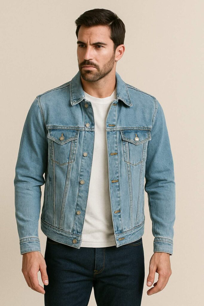 12 مورد از انواع کت تک مردانه که باید داشته باشید 7 کت جین مردانه