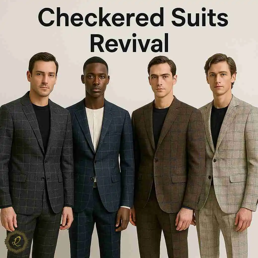 مدل های جدید کت شلوار مردانه 1404 2 کت و شلوارهای چهارخانه مردانه با طراحی مدرن