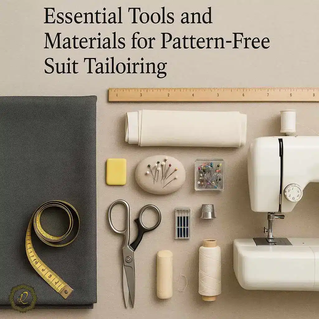 آموزش دوخت کت و شلوار زنانه بدون الگو 1 لیست کامل ابزار و وسایل لازم برای دوخت بدون الگو