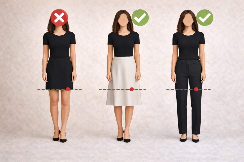 چطور قدبلندتر دیده شویم؟ 2 تأثیر قد دامن و شلوار در استایل زنانه بر قد دیدهشده