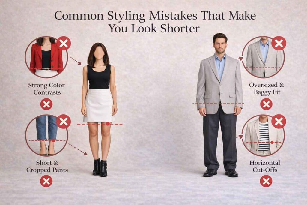چطور قدبلندتر دیده شویم؟ 5 اشتباهات رایج در انتخاب لباس که باعث کوتاهتر دیده شدن قد میشود