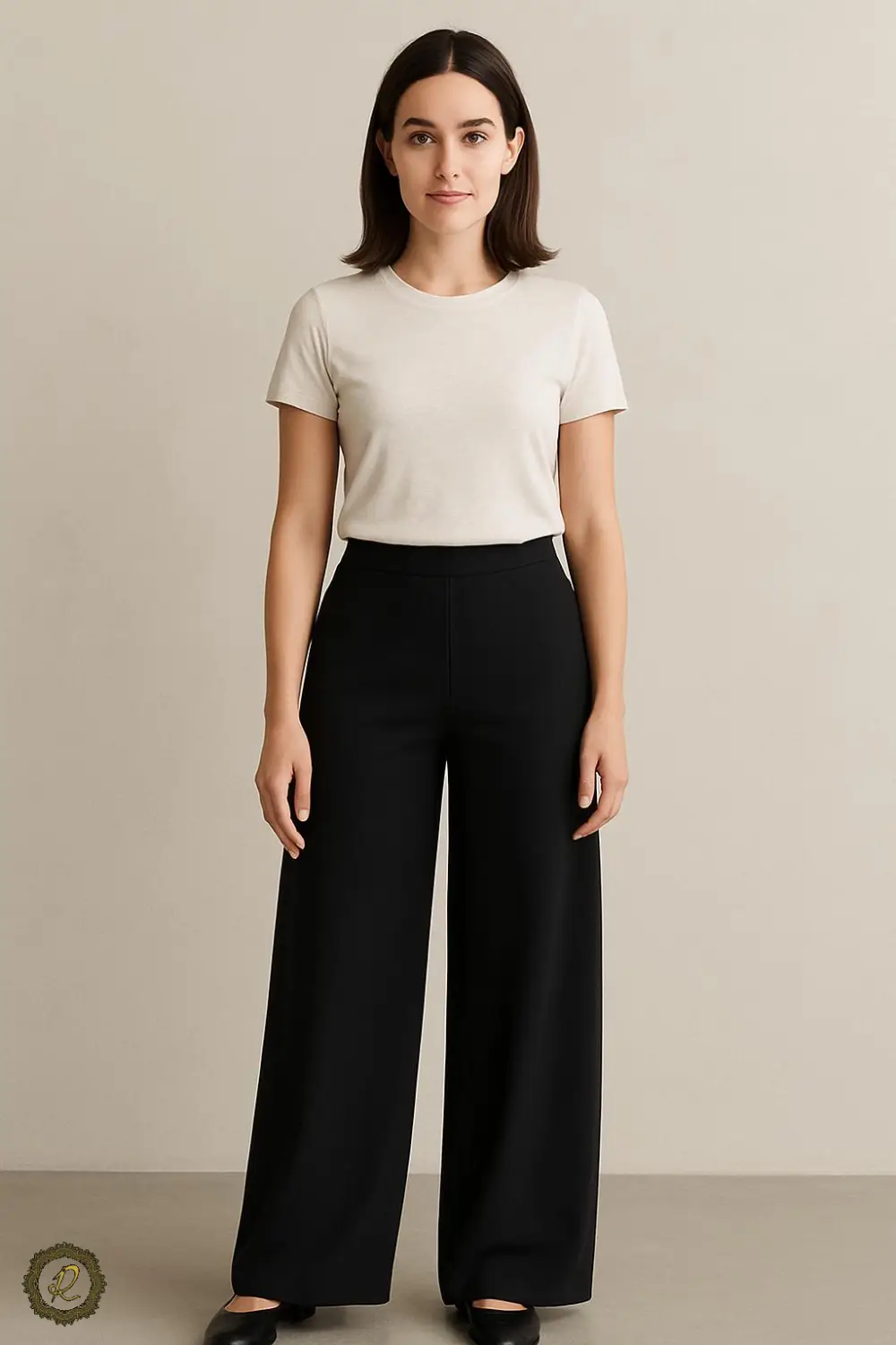 مدلهای شلوار دامنی (پالازو) و روش ست کردن با استایلهای ۱۴۰۴ 1 مدل شلوار پالازوی کلاسیک گشاد زنانه