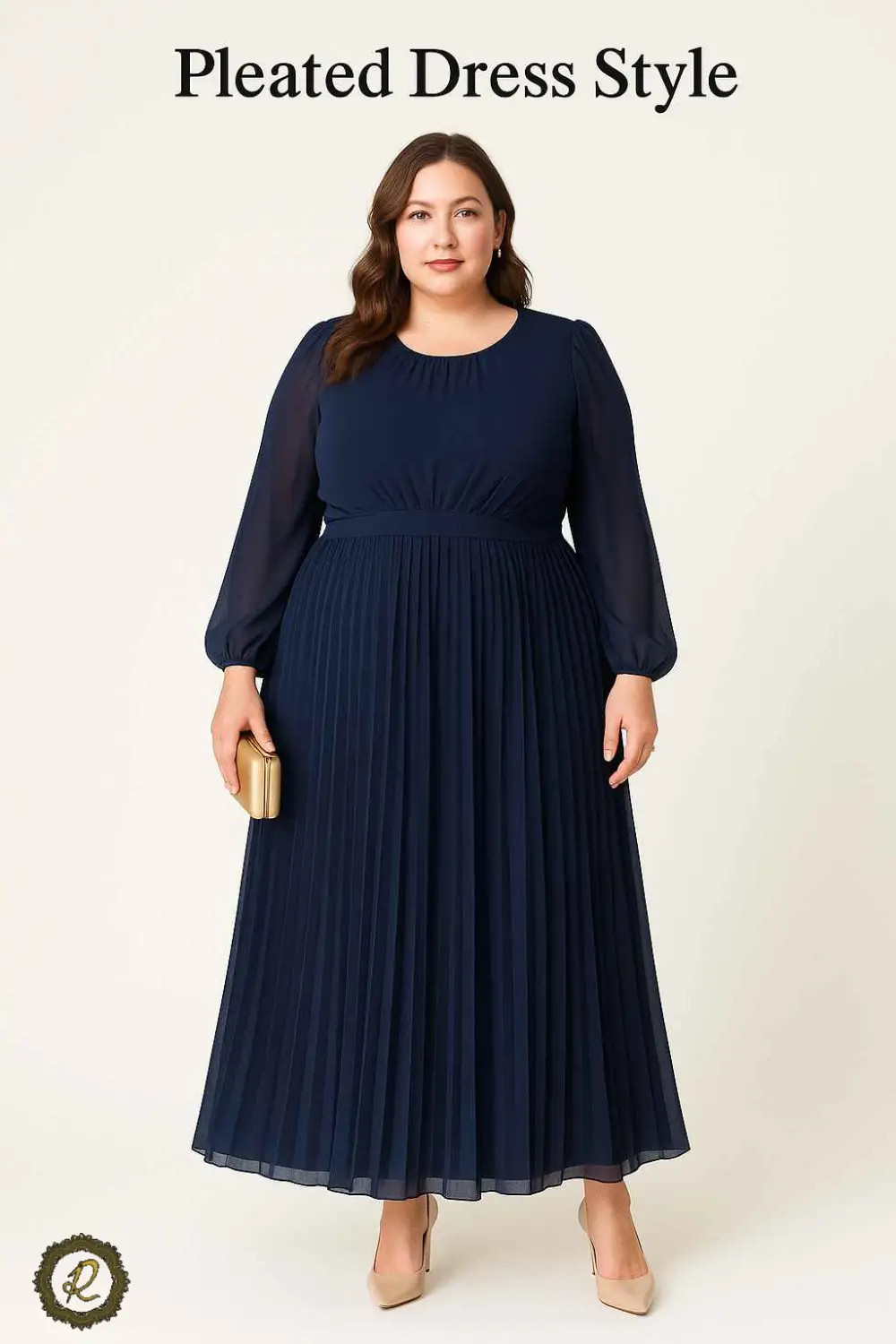 5 مدل لباس مجلسی سایز بزرگ و پوشیده برای مهمانی و عروسی 2 مدل لباس مجلسی پیلی دار سایز بزرگ