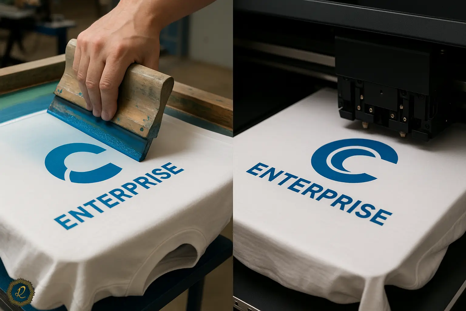  چاپ سیلک و دیجیتال لوگو روی تیشرت