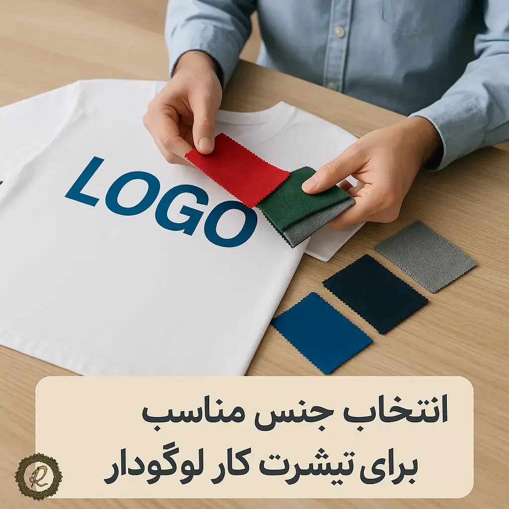 نمونه تیشرت‌های پنبه‌ای و پلی‌استری برای چاپ لوگو