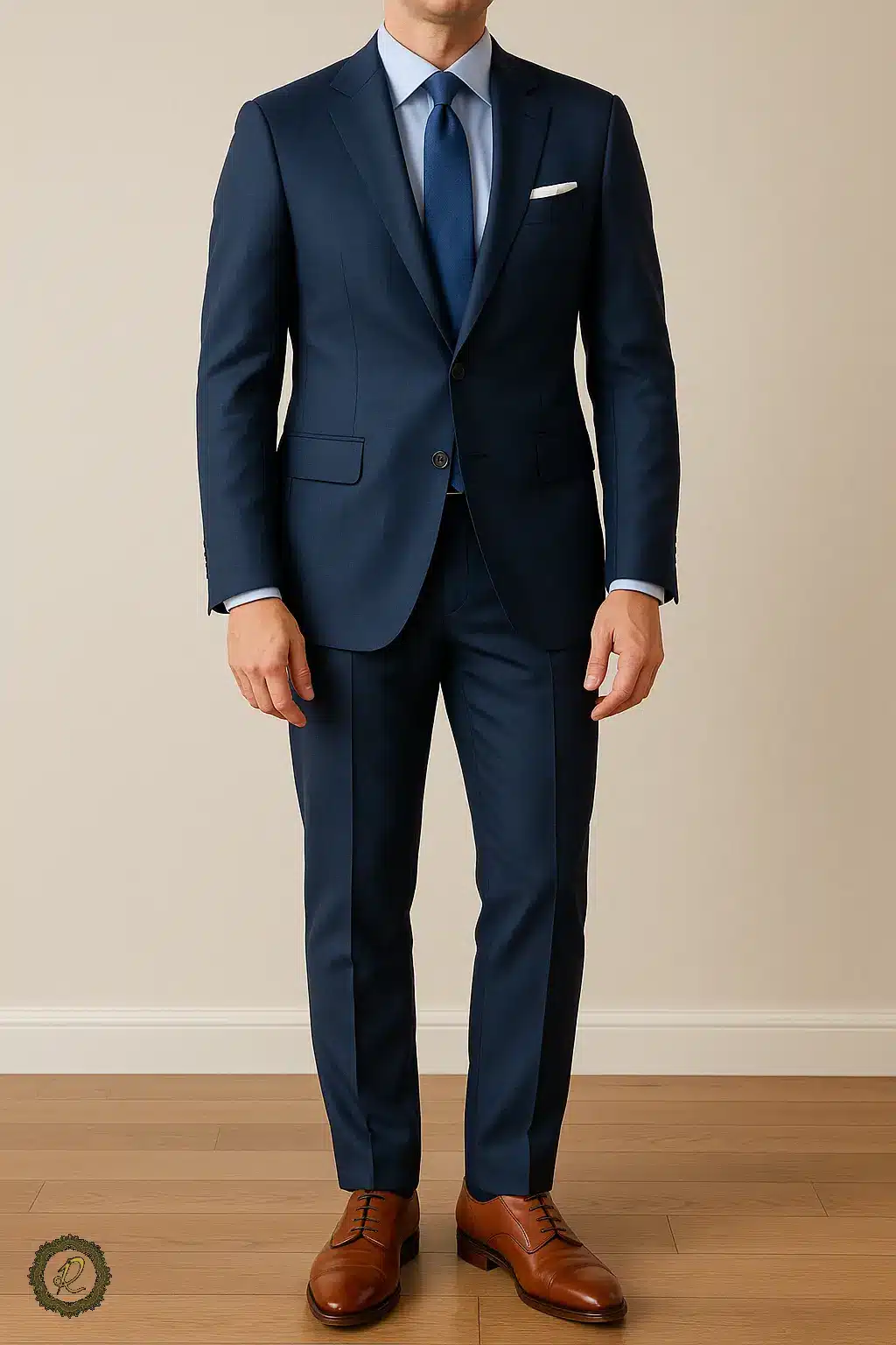 چه کفشی با چه لباسی ست میشود؟ راهنمای جامع کفش و لباس ست 2 ست کتوشلوار سرمهای مردانه با کفش قهوهای