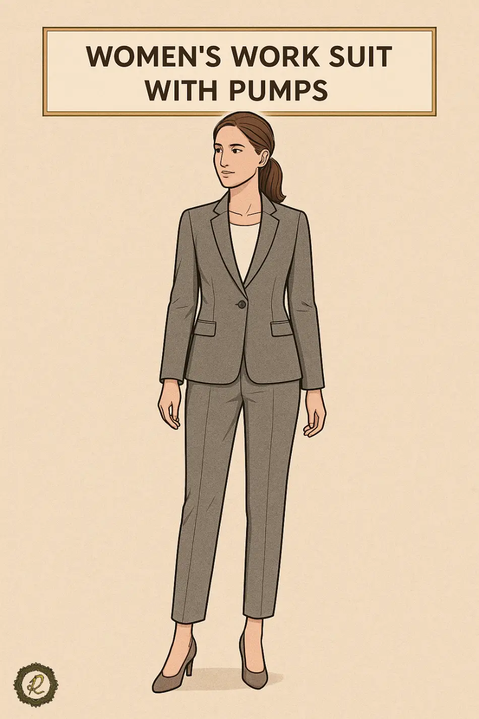 چه کفشی با چه لباسی ست میشود؟ راهنمای جامع کفش و لباس ست 5 ست مانتوشلوار اداری زنانه با کفش پاشنهدار ساده