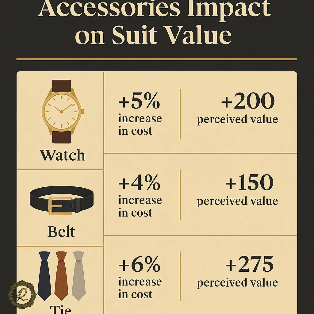 چگونه اکسسوری (ساعت، کمربند، کراوات) را درست انتخاب کنیم؟ 5 تأثیر انتخاب ساعت، کمربند و کراوات روی هزینه و ارزش دوخت کت شلوار