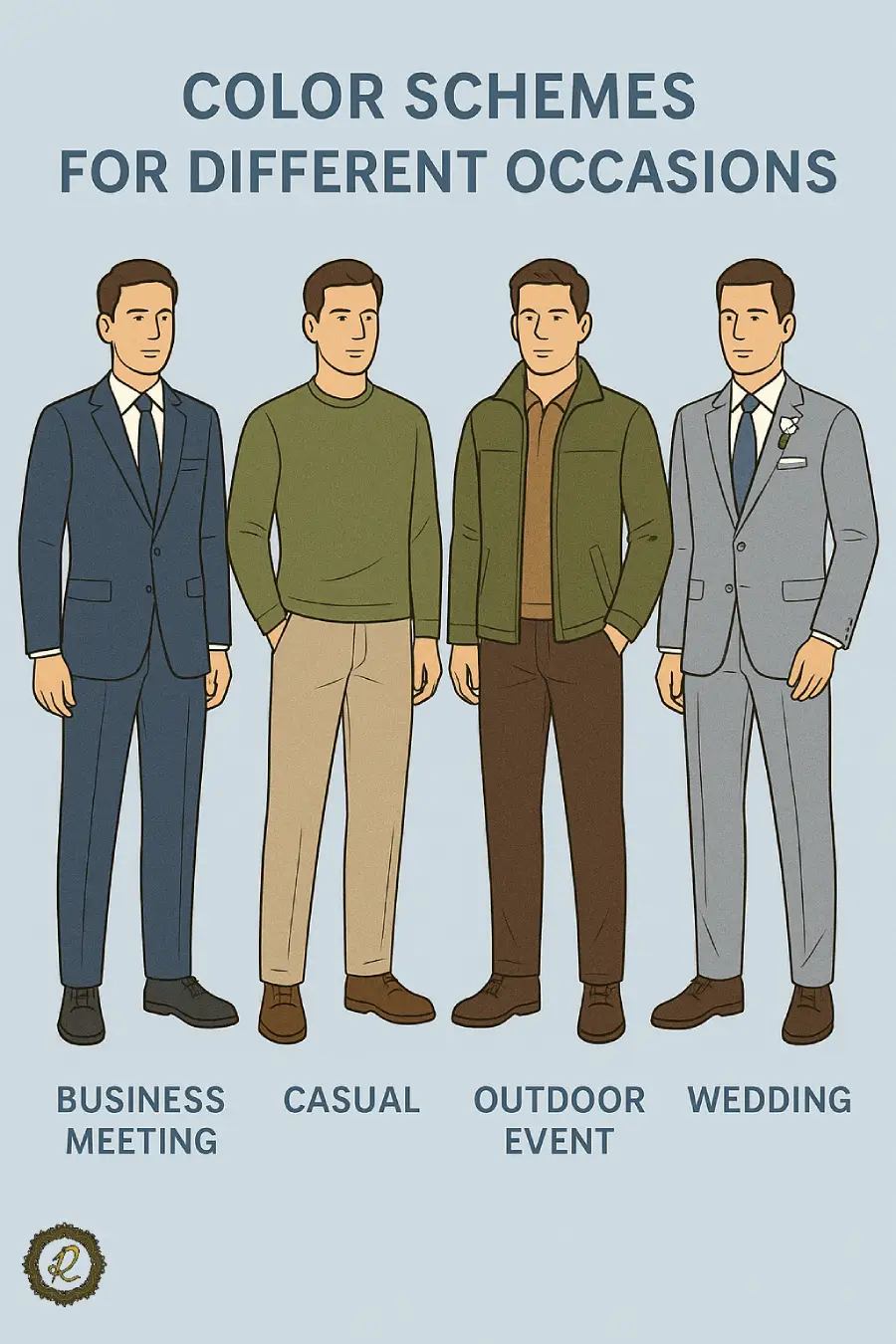 چگونه رنگ لباسها را ست کنیم؟ راهنمای کامل ست رنگ لباس 5 ست رنگ لباس برای جلسات کاری، مهمانی دوستانه و مراسم رسمی