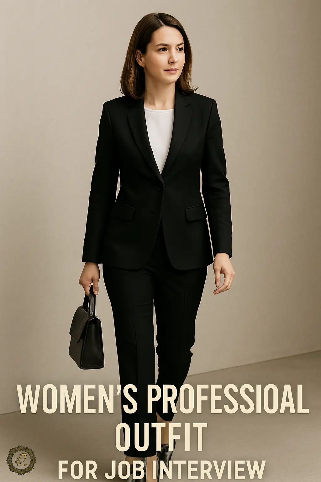 لباس مناسب برای مصاحبه کاری؛ چه بپوشیم تا تاثیرگذار باشیم؟ 2 خانمی با کتوشلوار رسمی و کیف کوچک در حال ورود به مصاحبه