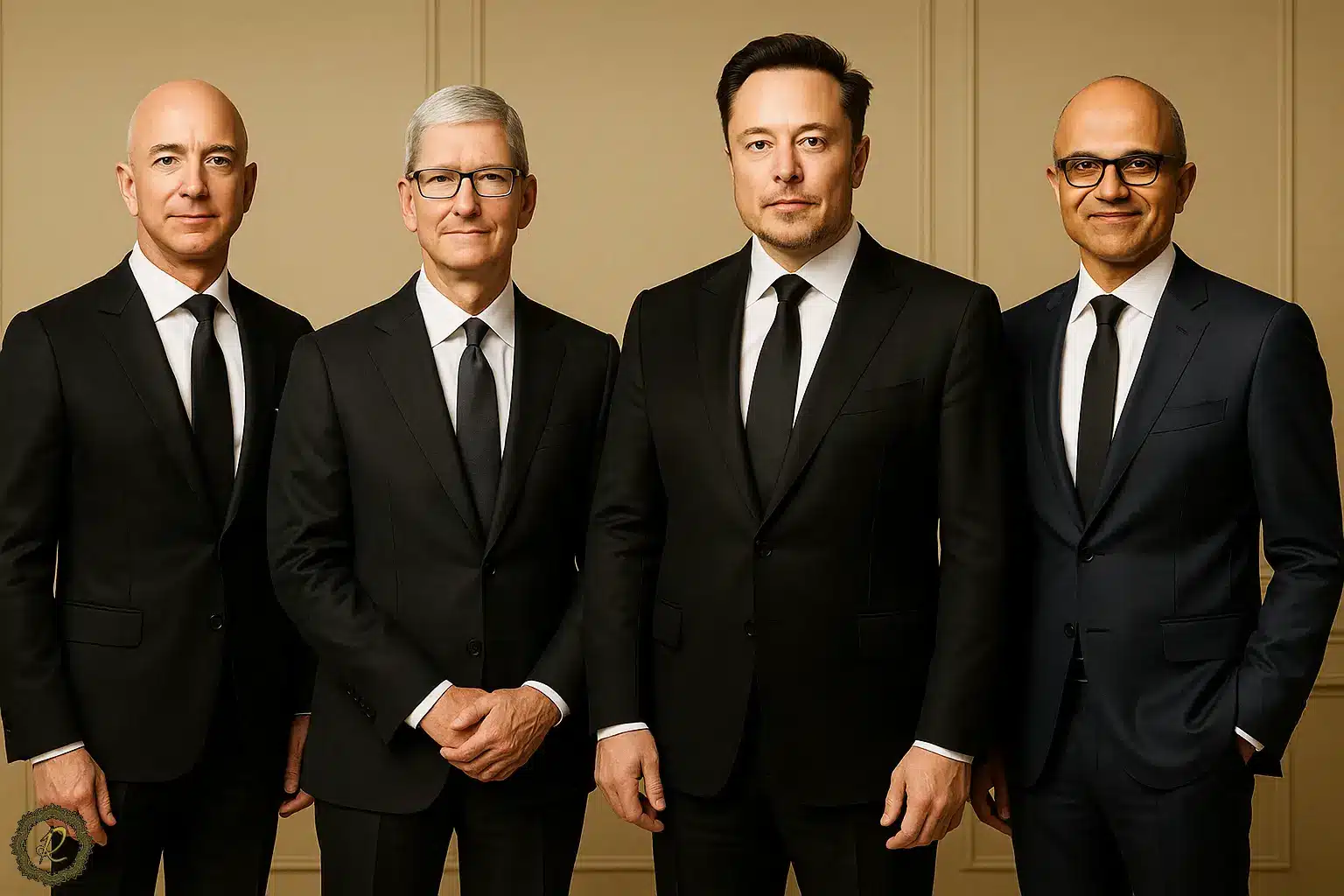 استایل رسمی مدیران بزرگ جهان با کت‌وشلوار مشکی و شخصی‌دوزی حرفه‌ای