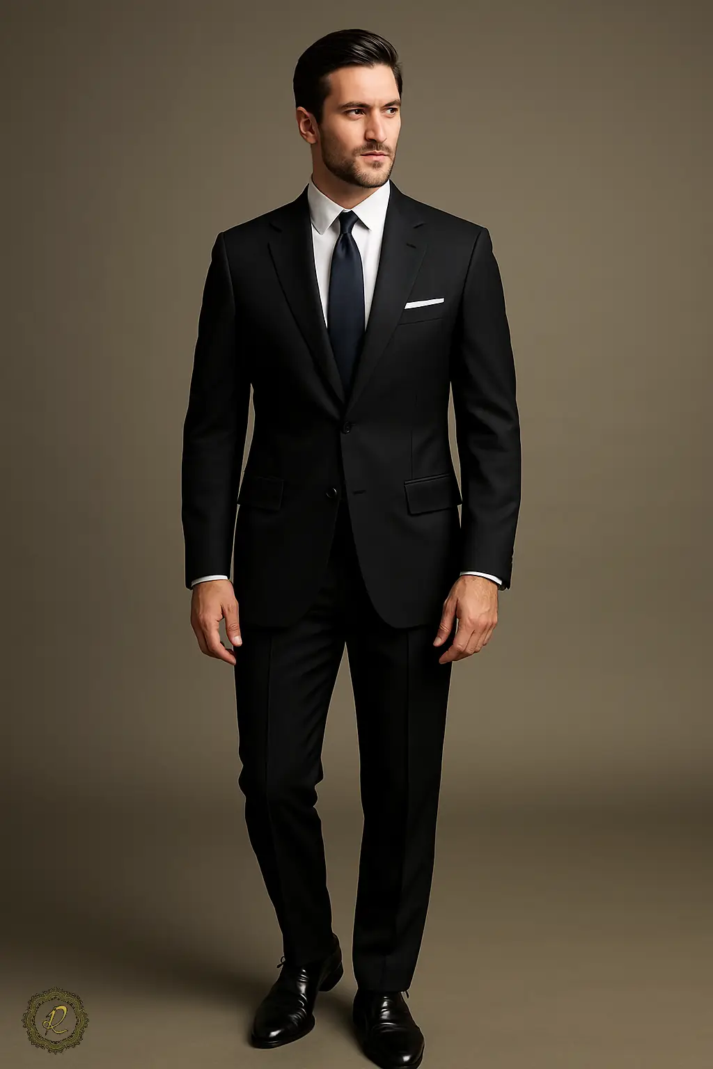 تفاوت کت شلوار کلاسیک و مدرن؛ کدام مناسب شماست؟ 1 کت شلوار مردانه کلاسیک با کراوات و کفش رسمی