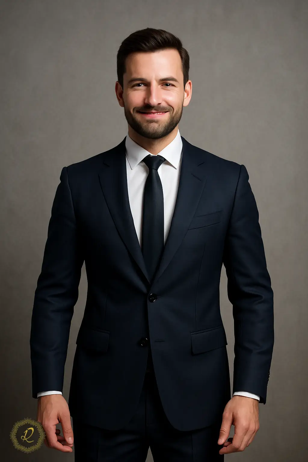 مرد خوش‌پوش با کت‌وشلوار رسمی که اعتمادبه‌نفس بالایی دارد – تاثیر لباس رسمی بر اعتمادبه‌نفس