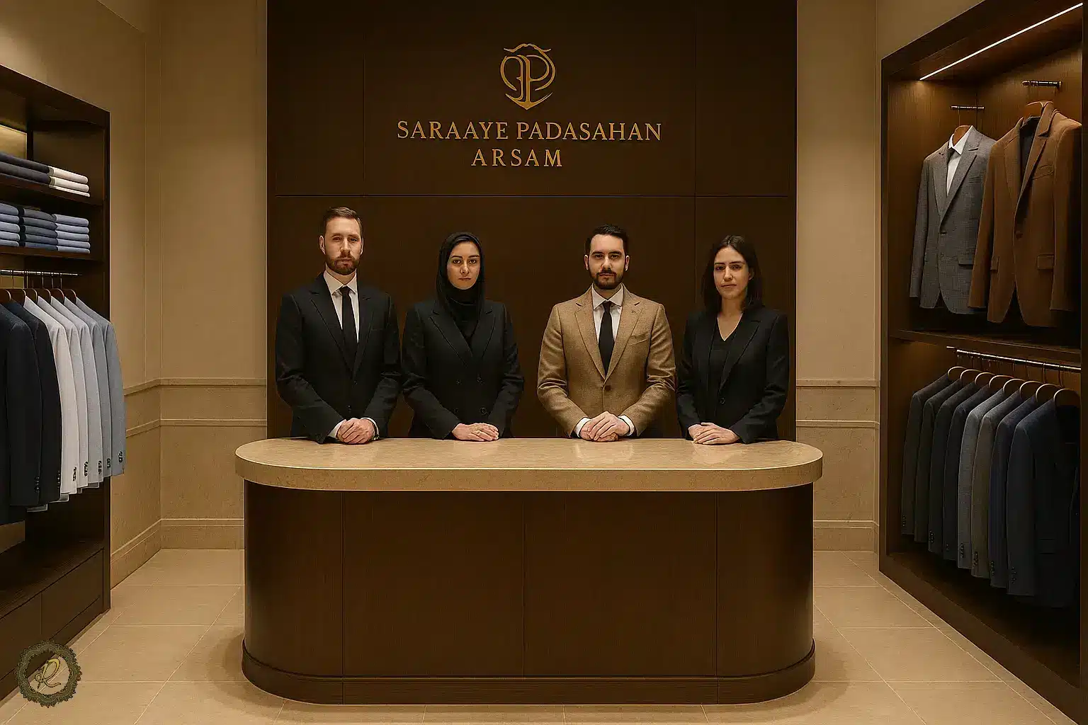 نمای فروشگاه سرای پادشاهان آرسام و تیم طراحی لباس رسمی