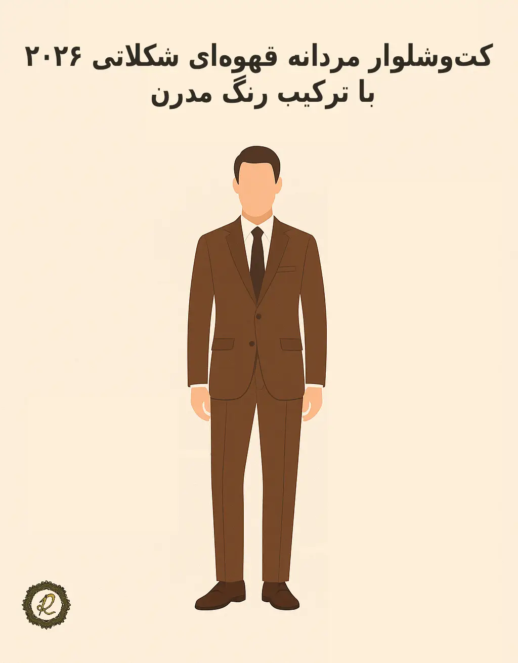 جدیدترین مدل های کت شلوار رسمی ۲۰۲۶ 2 کتوشلوار مردانه قهوهای شکلاتی ۲۰۲۶ با ترکیب رنگ مدرن