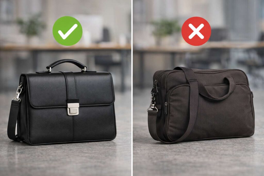 ست کفش و کیف اداری 2 ویژگیهای کیف اداری مناسب با طراحی ساختارمند و رسمی